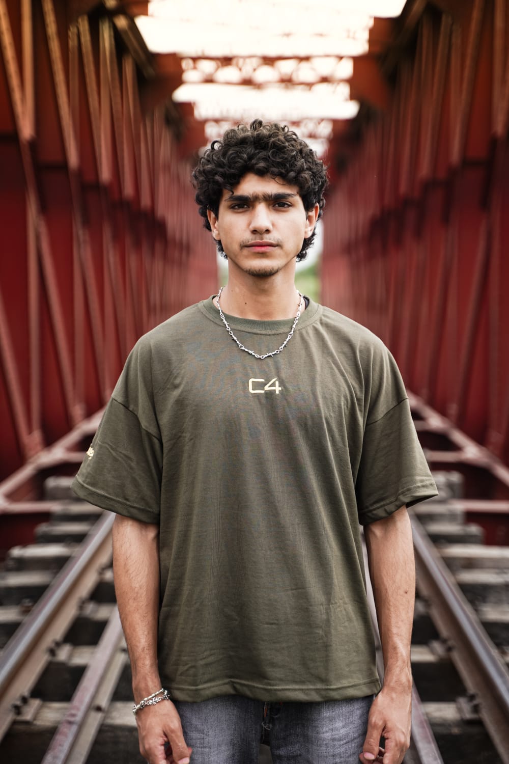 Justuju — C4 Signature Oversized Tee (Olive)